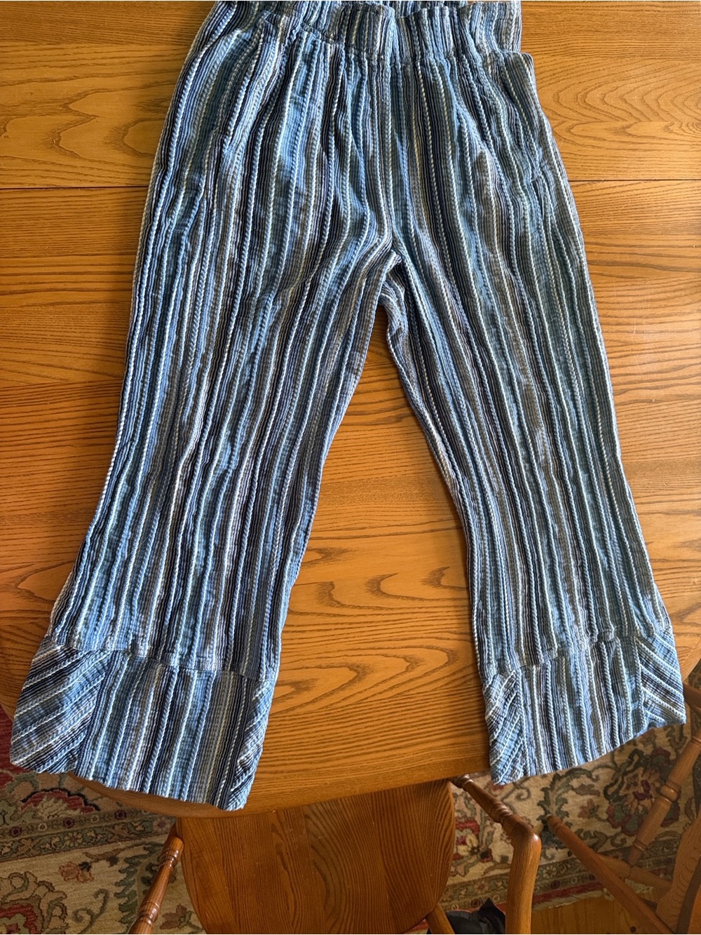 Free People Blue & White Striped Pants